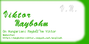 viktor maybohm business card